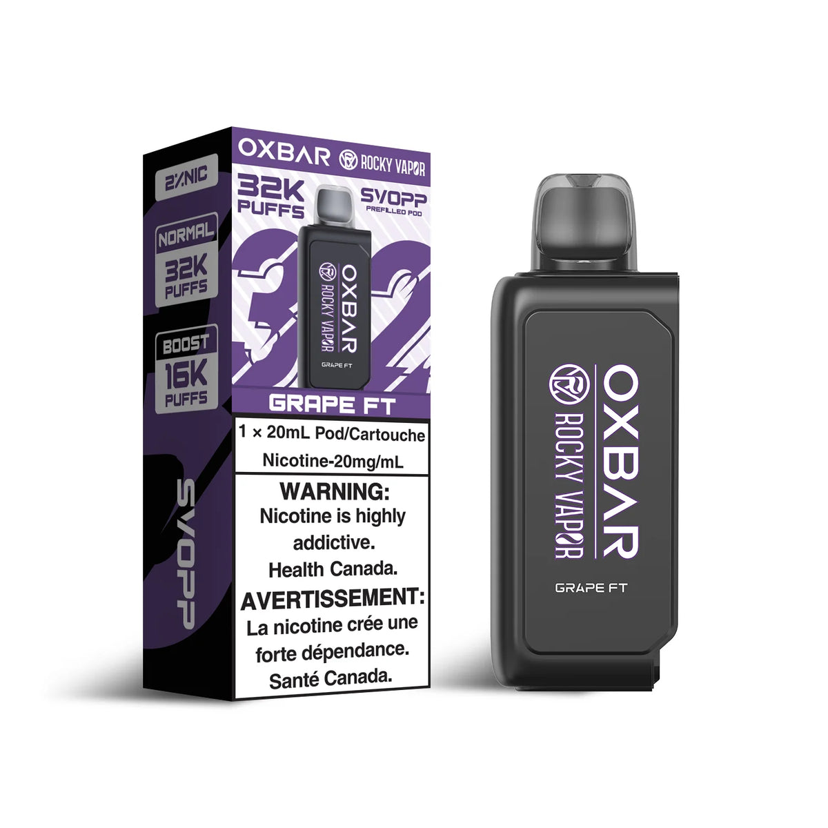 OXBar 32K Disposable POD - Grape FT