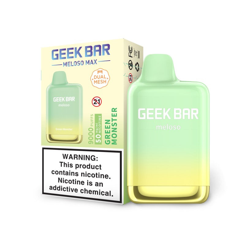 Geek Bar Meloso Max 9000 Disposable Vape - Green Mster