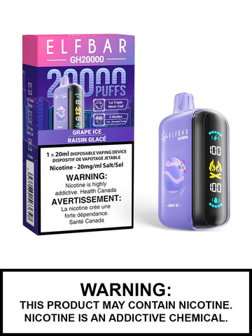 ELF Bar GH20000  Disposable Vape - Grape Ice