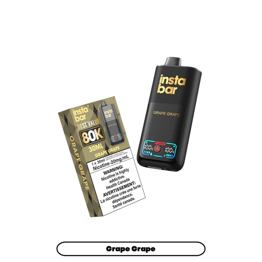 Insta bar 30ml 80K Puff Disposable - Grape Grape