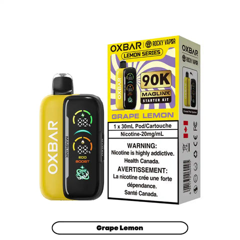 OXBar 90K Disposable POD - Grape Lemon
