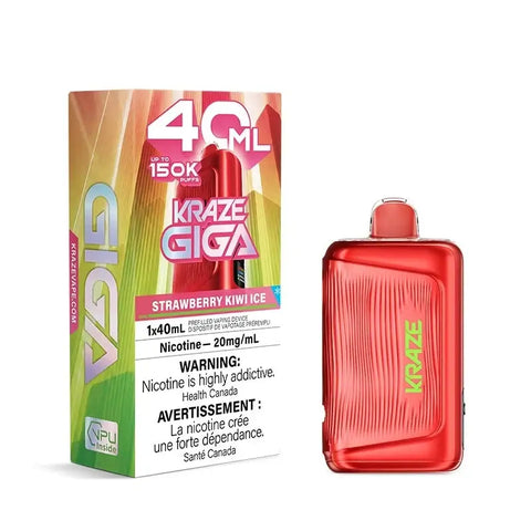 KRAZE Mega 150K/40ml Disposable Vape - Strawberry Kiwi Ice