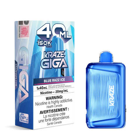 KRAZE Mega 150K/40ml Disposable Vape - Blue Razz Ice