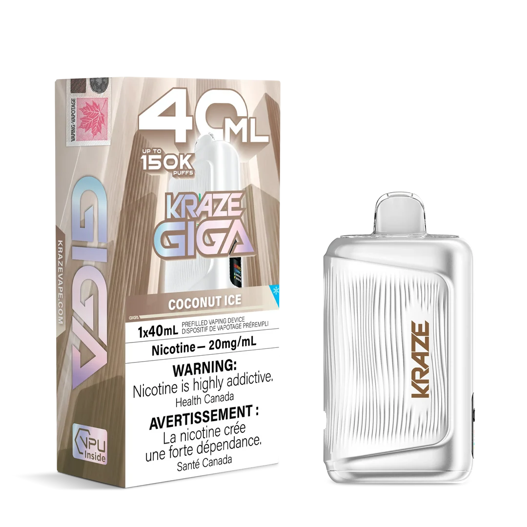 KRAZE Mega 150K/40ml Disposable Vape - Coconut Ice