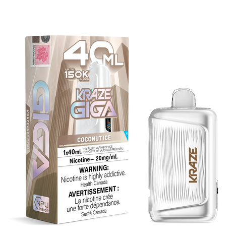 KRAZE Mega 150K/40ml Disposable Vape - Coconut Ice