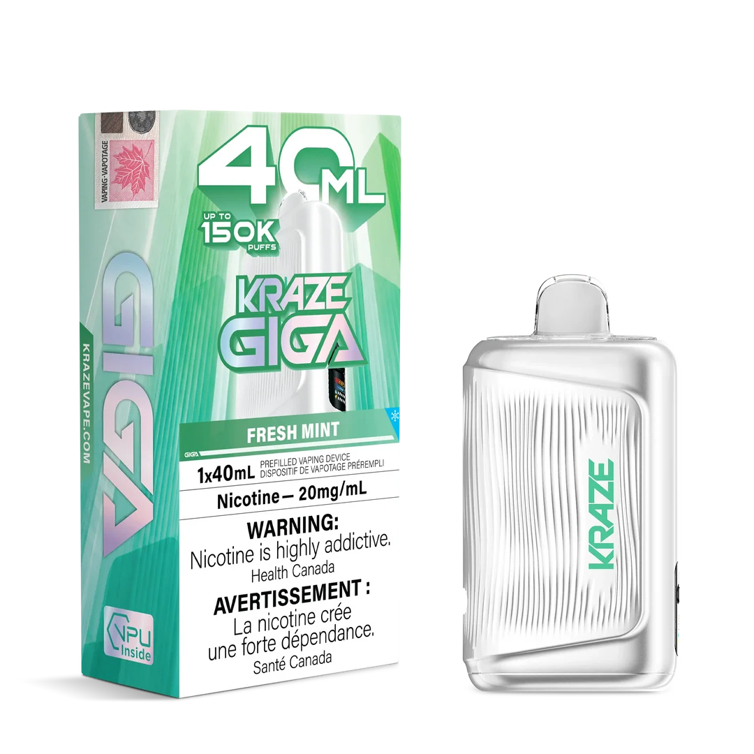 KRAZE Mega 150K/40ml Disposable Vape - Fresh Mint