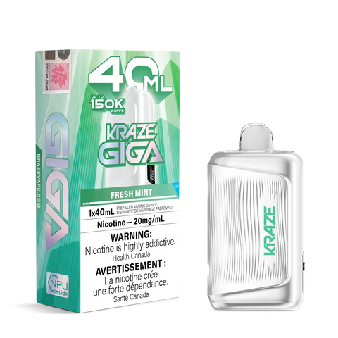 KRAZE Mega 150K/40ml Disposable Vape - Fresh Mint