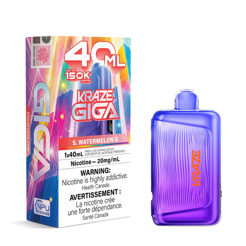 KRAZE Mega 150K/40ml Disposable Vape - Sour Watermelon G