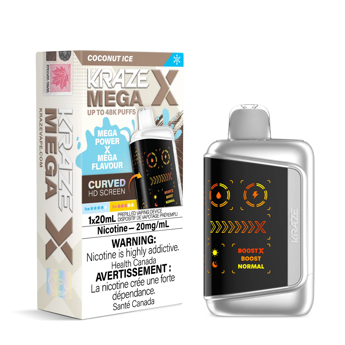 KRAZE Mega 48K Disposable Vape - Coconut Ice