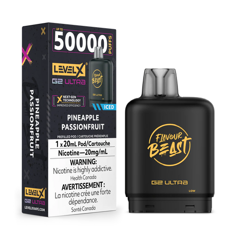 FLAVOUR BEAST LEVEL X G2 REPLACEMENT POD 20ML 50K - Pineapple Passionfruit