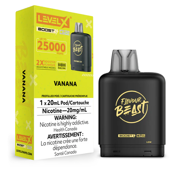 FLAVOUR BEAST LEVEL X REPLACEMENT POD 20ML 25K - Vanana