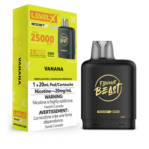 FLAVOUR BEAST LEVEL X REPLACEMENT POD 20ML 25K - Vanana