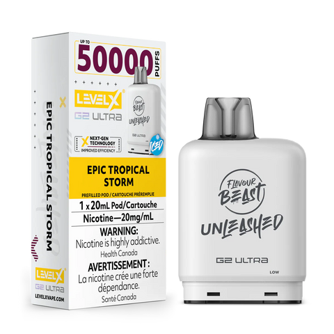 FLAVOUR BEAST LEVEL X G2 REPLACEMENT POD 20ML 50K - Epic Tropical Storm