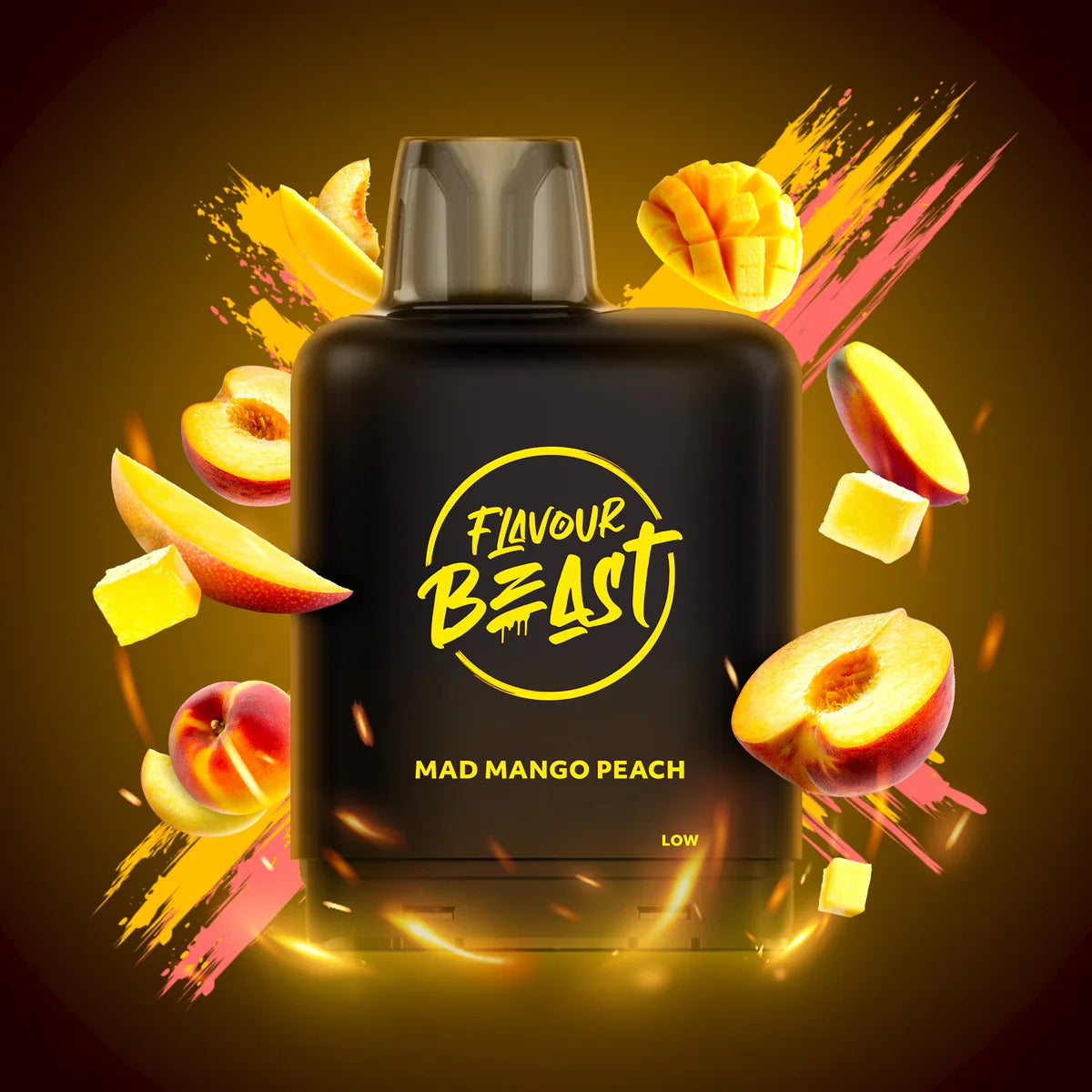 FLAVOUR BEAST LEVEL X REPLACEMENT POD 20ML 50K - Mad Mango Peach