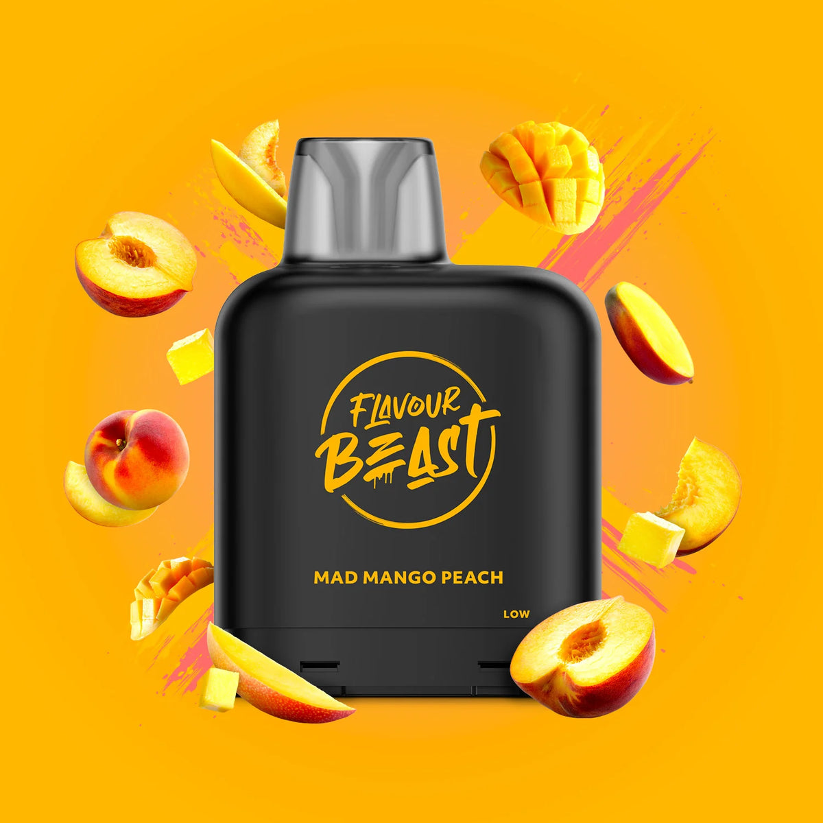 FLAVOUR BEAST LEVEL X REPLACEMENT POD 14ML 7000 PUFF - Mad Mango Peach