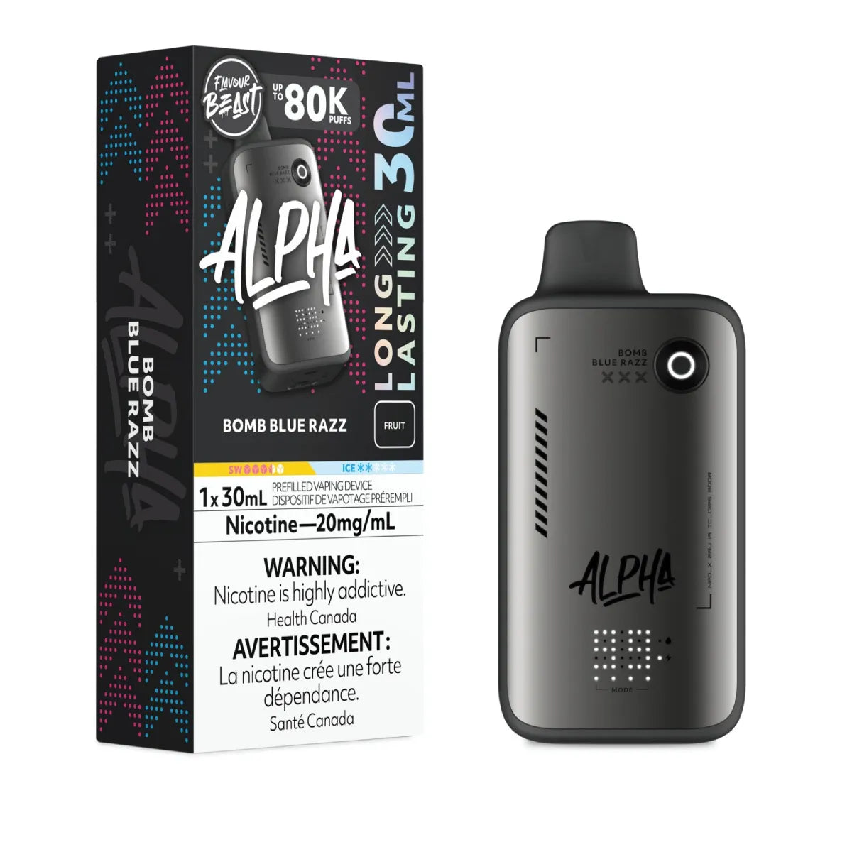 Flavour Beast Alpha 80K Puffs Disposable - Bomb Blue Razz