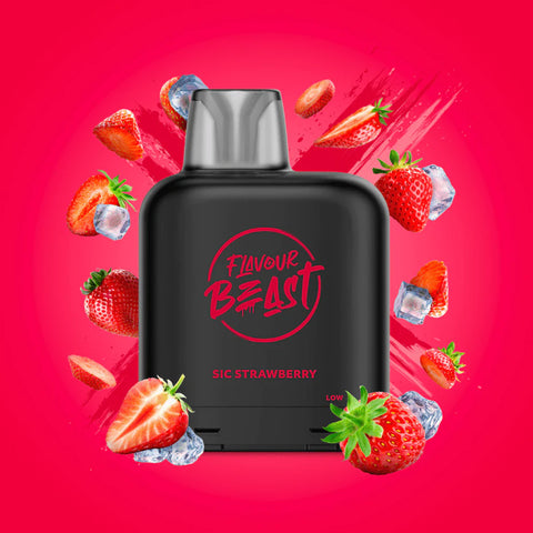 FLAVOUR BEAST LEVEL X REPLACEMENT POD 14ML 7000 PUFF - Sic Strawberry