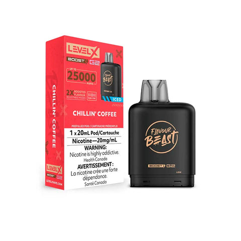 FLAVOUR BEAST LEVEL X REPLACEMENT POD 20ML 25K - Chillin' Coffee