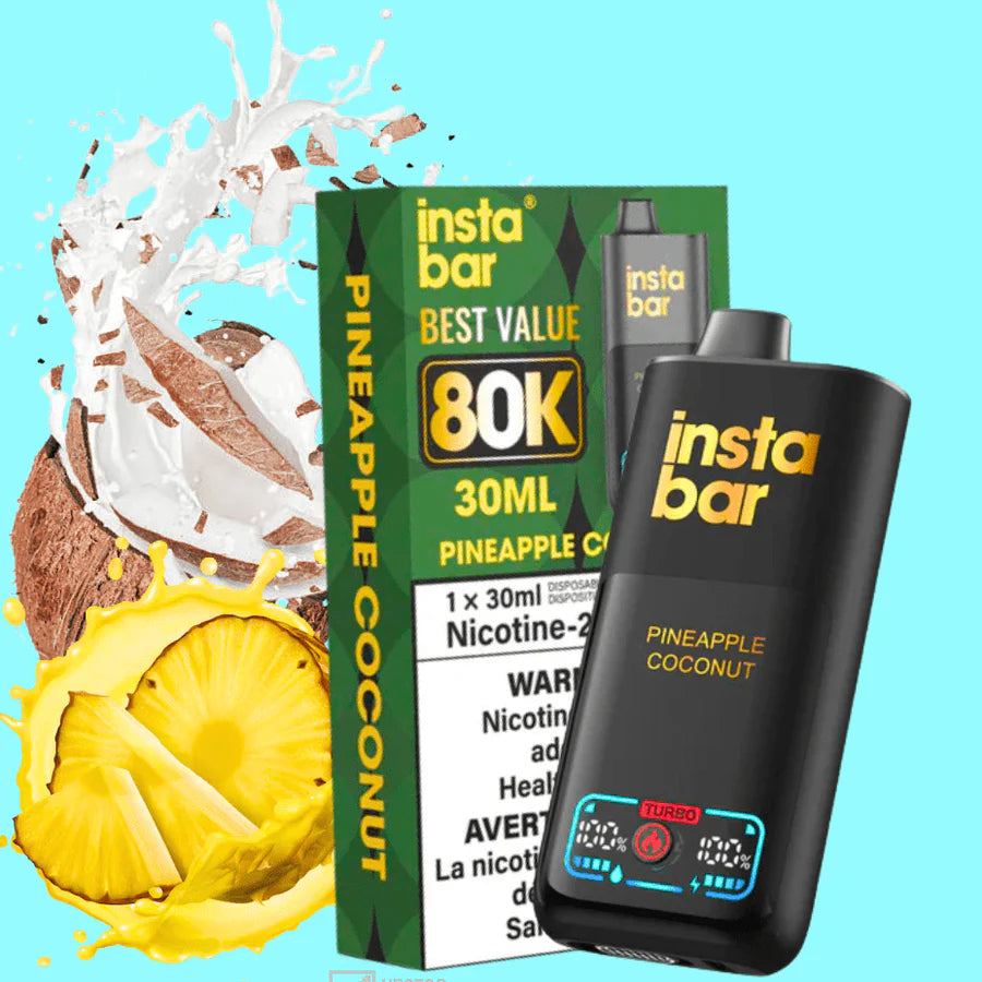 Insta bar 30ml 80K Puff Disposable - Pineapple Coconut