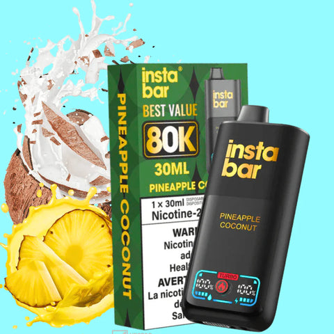 Insta bar 30ml 80K Puff Disposable - Pineapple Coconut