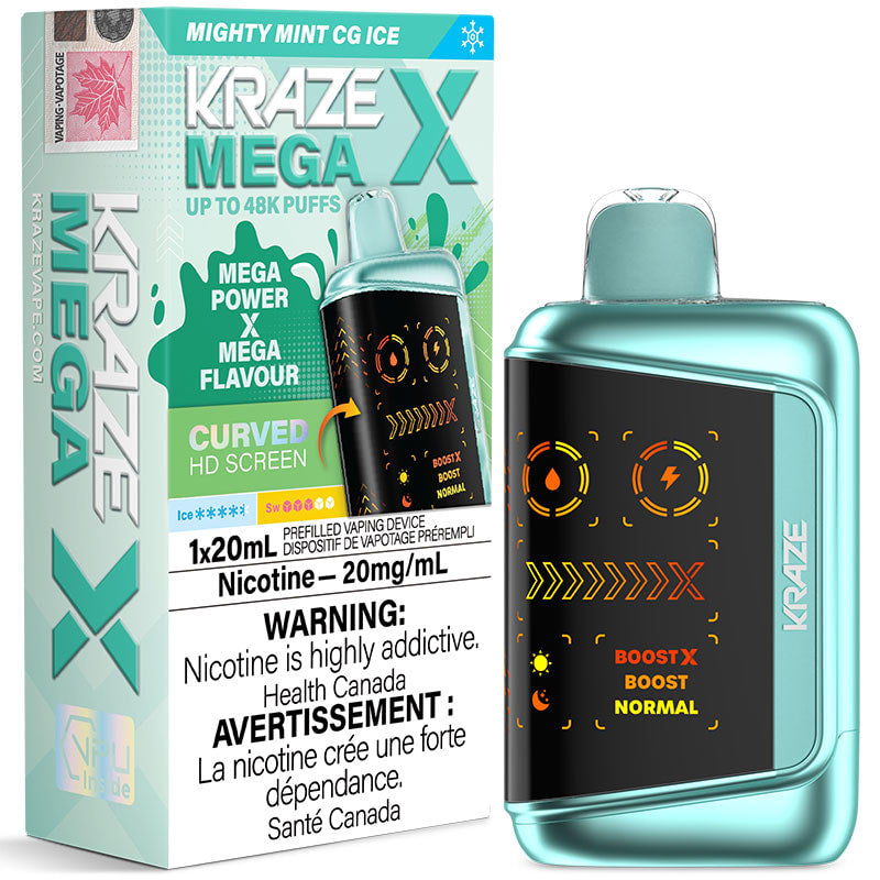 KRAZE Mega 48K Disposable Vape - Mighty Mint Ice