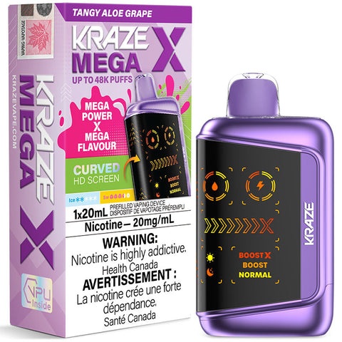 KRAZE Mega 48K Disposable Vape - Tangy Aloe Grape