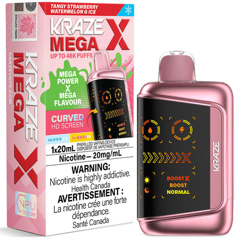 KRAZE Mega 48K Disposable Vape - Tangy Strawberry Watermelon G Ice