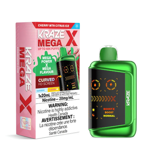 KRAZE Mega 48K Disposable Vape - Cherry MTN Citrus Ice