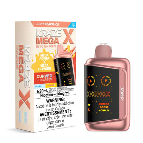 KRAZE Mega 48K Disposable Vape - Juicy Peach Ice