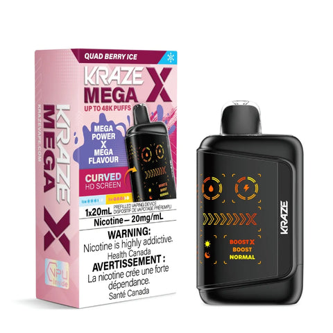 KRAZE Mega 48K Disposable Vape - Quad Berry Ice