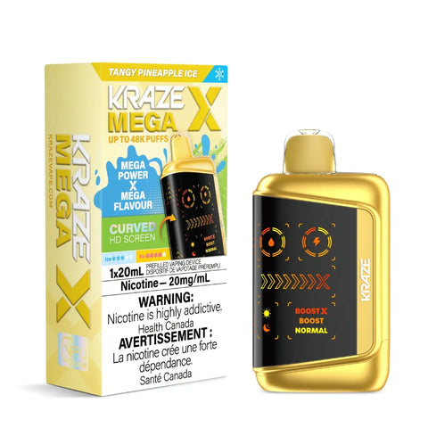 KRAZE Mega 48K Disposable Vape - Tangy Pineapple Ice