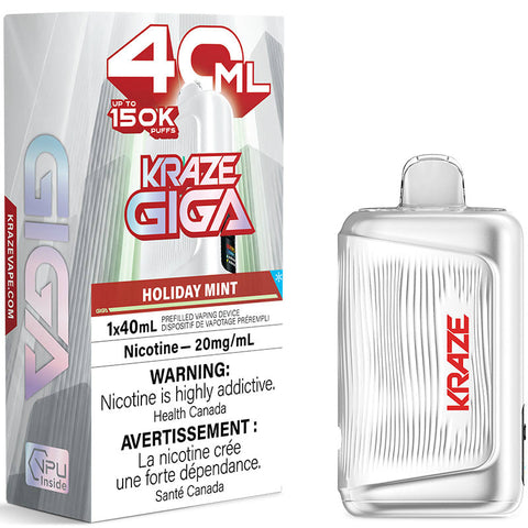 KRAZE Mega 150K/40ml Disposable Vape - Holiday Mint