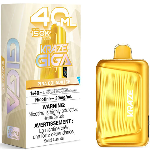 KRAZE Mega 150K/40ml Disposable Vape - Pina Colada Ice