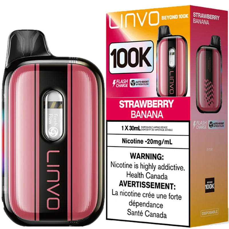 Linvo 100K Disposable Vape - Strawberry Banana