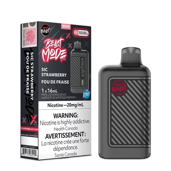 Flavour Beast Mode 8000 Puffs Disposable - SIC Strawberry