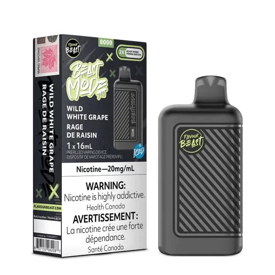 Flavour Beast Mode 8000 Puffs Disposable - Wild White Grape