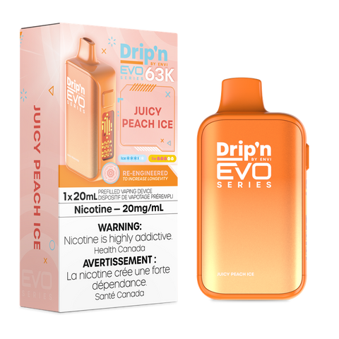 Drip'n by Envi 63K Puff Disposable - Juicy Peach Ice