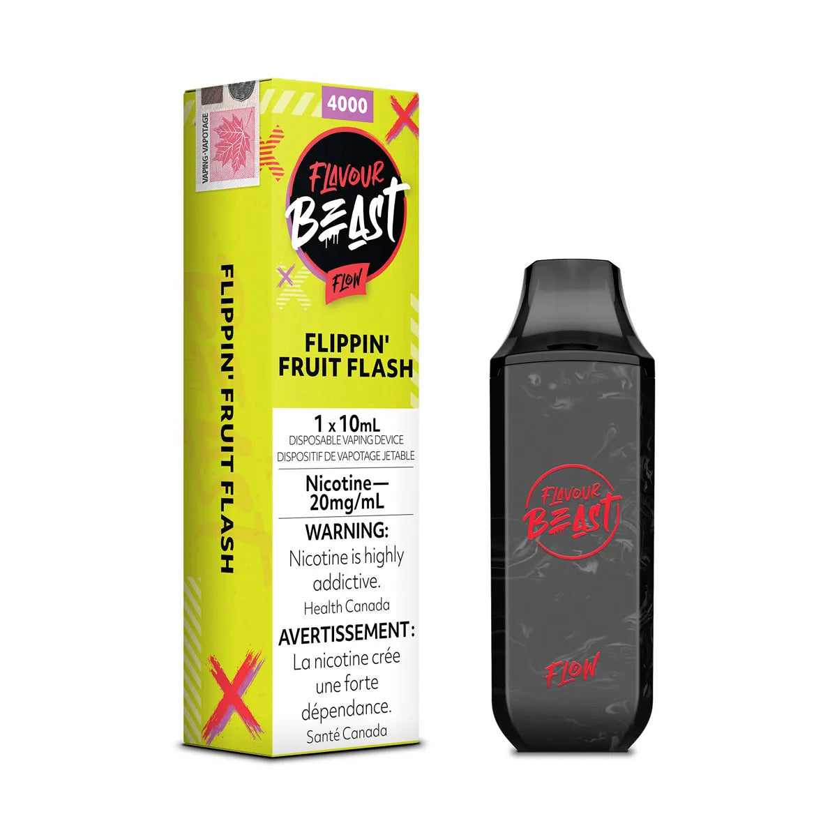 Flavour Beast Flow 4000 Puffs Disposable - Flippin' Fruit Flash (Rainbow Burst)